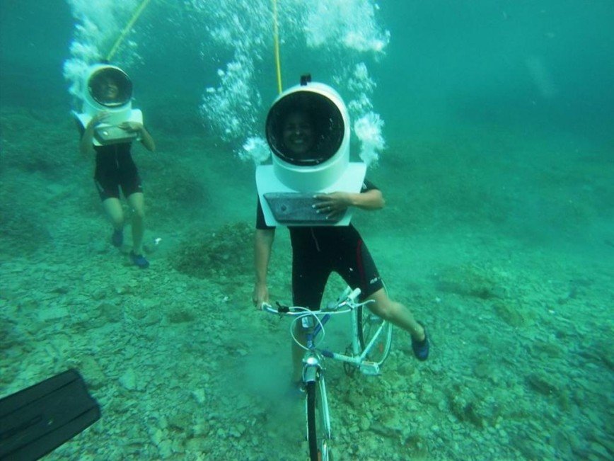 Велосипедные прогулки под водой в Хорватии